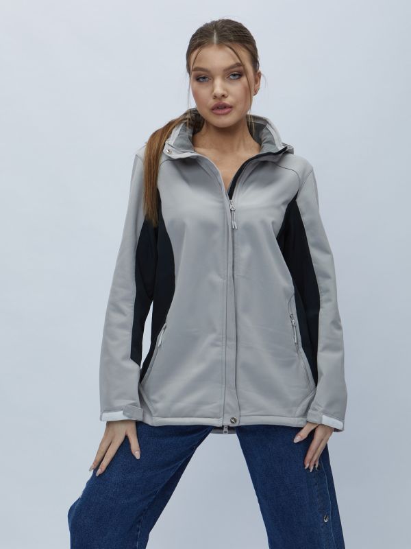 Women's windbreaker MTFORCE large size gray 22211Sr